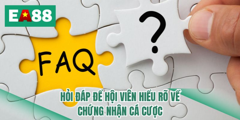 Hỏi đáp để hội viên hiểu rõ về chứng nhận cá cược
